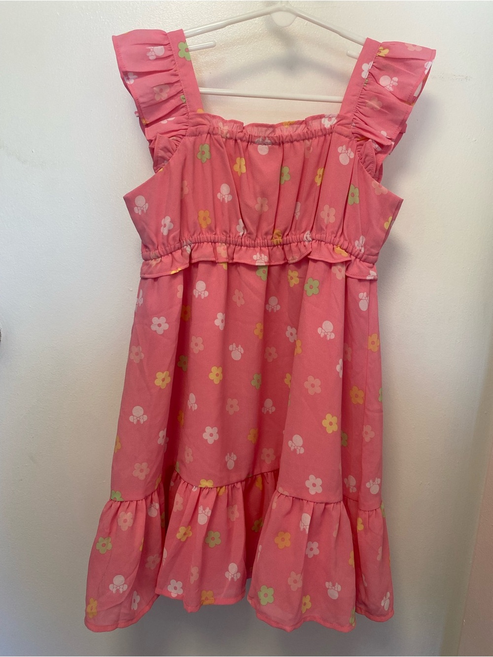 Janie and Jack x Disney Minnie Mouse Daytrip Chiffon Sundress, Bright Pink, 6 - Picture 8 of 13